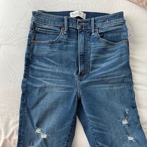 Abercrombie & Fitch Women's Straight Leg Blue Jeans